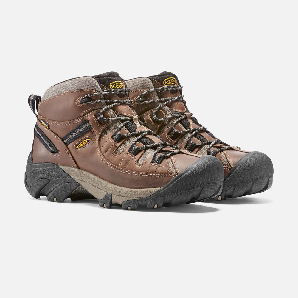 Keen Outdoor Bot Erkek Kahverengi/Siyah - Targhee Ii Waterproof Mid - Türkiye CGES35940